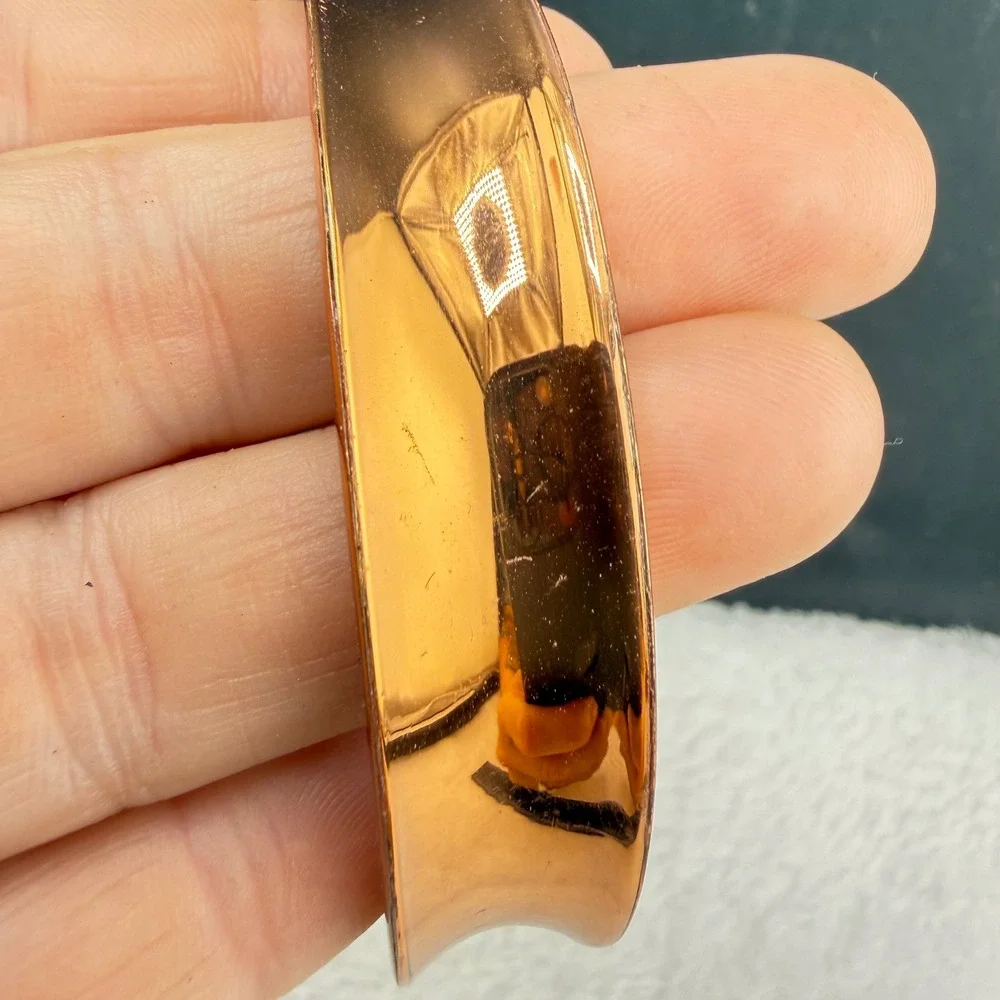 Vintage Renoir Bangle Bracelet Copper Concave Cigar Band Mid Century 8.5